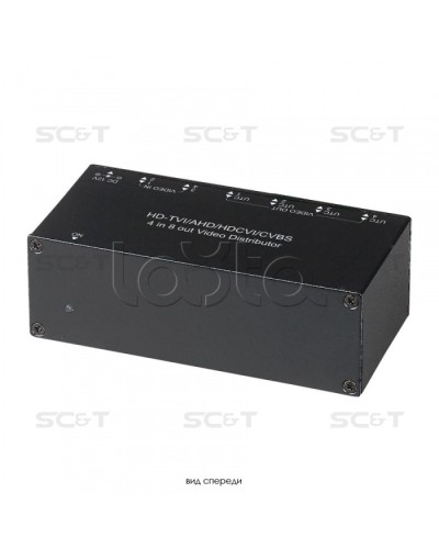 Распределитель видеосигнала HDCVI/HDTVI/AHD/CVBS SC&T CD408HD в Чебоксарах Видеоусилители, Модуляторы, Делители Pintop.ru