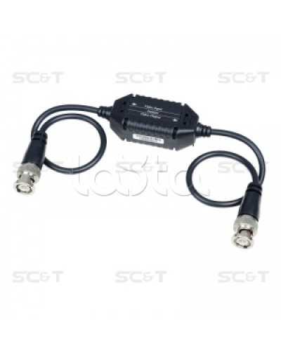 Изолятор коаксиального кабеля (AHD/CVI/TVI) для защиты от искажений по земле SC&T GL001HDP в Чебоксарах Видеоусилители, Модуляторы, Делители Pintop.ru