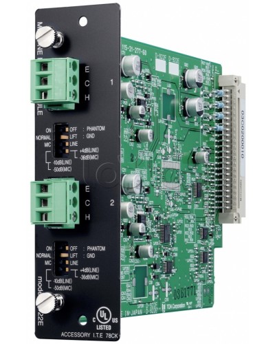 Модуль микрофонных / линейных входов (моно, 20 бит) TOA D-922E в Чебоксарах Системы оповещения и трансляции TOA Pintop.ru