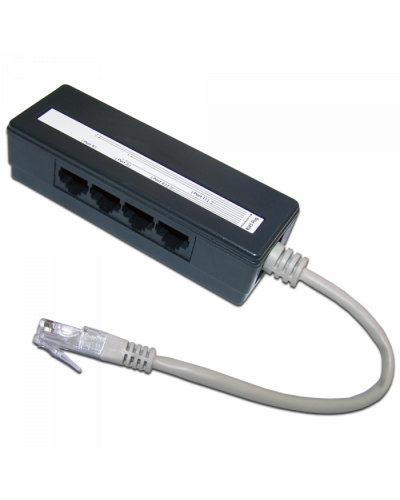 Сплиттер 1 на 4 RJ-45 TWT (TWT-4U1) в Чебоксарах Проходные адаптеры RJ-45 и разветвители Pintop.ru