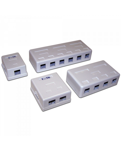 Настенная коробка 2 порта для Keystone TWT (TWT-SA2-WH) в Чебоксарах Модули Keystone Pintop.ru