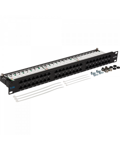 Патч-панель 48 портов, UTP, кат.5E, 1U TWT (TWT-PP48/1U-U5E) в Чебоксарах Патч панель Pintop.ru