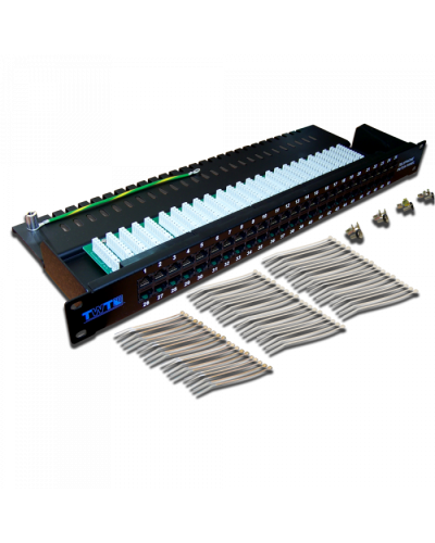 Патч-панель телефонная, 19, 1U, 50 портов RJ-45 TWT (TWT-PP50TEL45) в Чебоксарах Патч панель Pintop.ru