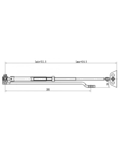 Рычаг удлиненный Vizit Рычаг-503 LONG в Чебоксарах Дополнительное оборудование для СКУД Pintop.ru