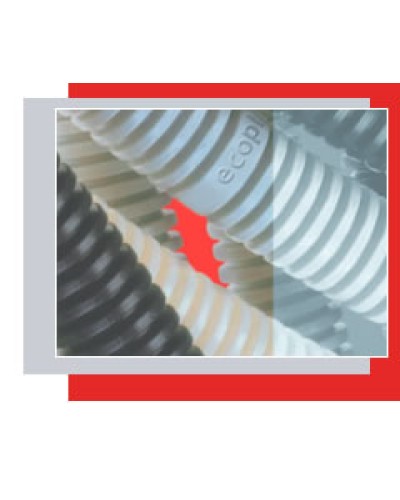 Труба гофрированная ПВХ легкая, с зондом диам. 40 мм (1шт=20м) Экопласт 10140-20 в Чебоксарах Труба гофрированная Pintop.ru