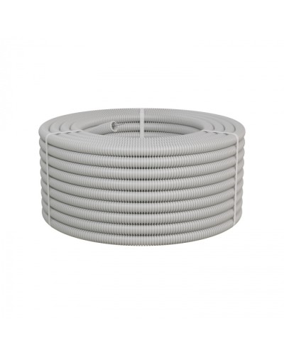 Труба ПНД-FRUF гофрир. легкая, с зондом,без галогена, трудногорючая, атмосферостойкая,цвет серый, диам. 25мм (50м) Экопласт (20125HFR-UF) в Чебоксарах Труба гофрированная Pintop.ru