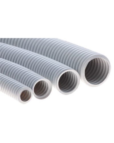 Труба ПНД гофрир. тяжелая, цвет чёрный, диам 50мм Экопласт 21050 в Чебоксарах Труба гофрированная Pintop.ru