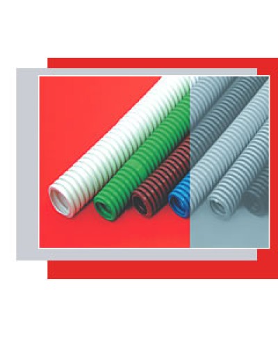 Труба гофрированная ПНД тяжелая диам 25 мм, с зондом, без галогена Экопласт 21125HF в Чебоксарах Труба гофрированная Pintop.ru