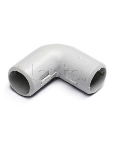 Угол 90° (из двух частей) для труб D32 мм, без галогена Экопласт 41232HF в Чебоксарах Аксессуары для труб (ОКЛ) Экопласт Pintop.ru