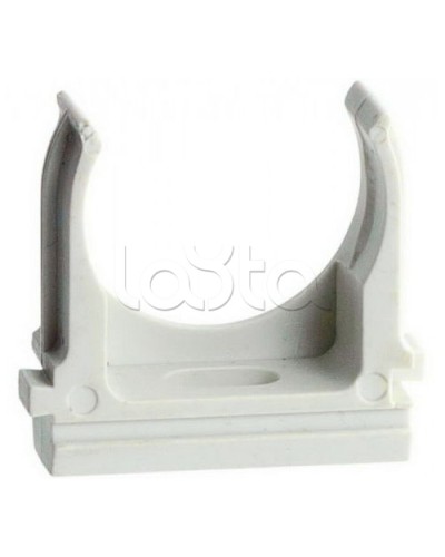 Держатель (клипса) для гофрированной или жесткой гладкой трубы D16 мм, без галогена Экопласт 41716HF в Чебоксарах Держатели, клипсы, скобы Pintop.ru