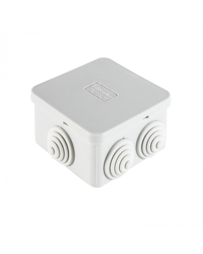 Коробка огн. E110, о/п 85х85х50мм,без галогена, 12 вых., IP55, 12P, серый Экопласт (43071HF) в Чебоксарах Распределительные коробки Pintop.ru