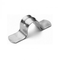 Скоба оцинкованная двухлапковая без монтажного отверстия, для трубы D16мм (100шт) Экопласт (43617)