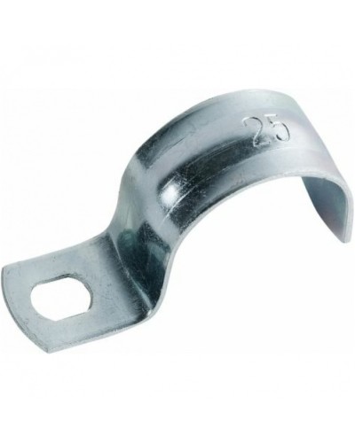 Скоба оцинкованная однолапковая для трубы D25 мм (100 шт/уп) Экопласт 43725 в Чебоксарах Крепежные изделия Pintop.ru