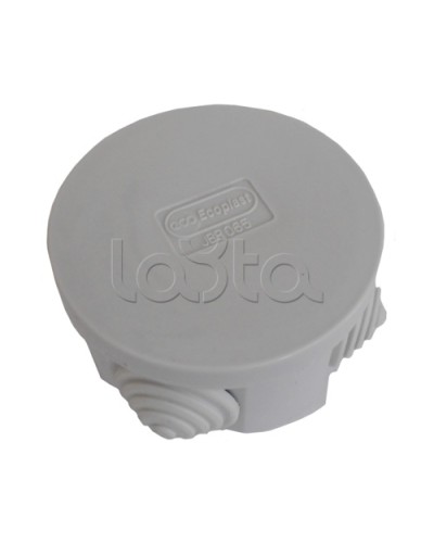 Коробка распределительная о/п с крышкой D65х35 мм, 4 вых., без галогена Экопласт 44004HF в Чебоксарах Распределительные коробки Pintop.ru