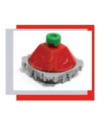 Купол 45 гр. для потолочной коробки под заливки в бетон (красный) Экопласт 44606 в Чебоксарах Аксессуары для лотков Pintop.ru