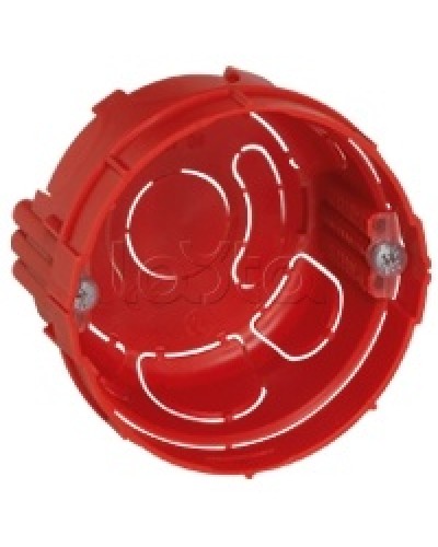 Коробка установочная D65x40мм со стык. ушками межцентр. 71мм, IP20, красный Экопласт 44660 в Чебоксарах Распределительные коробки Pintop.ru