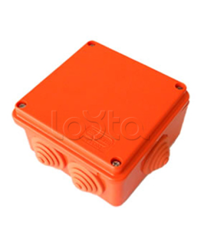 Коробка огн. с гладкими стенками, без галогена, заземление, IP41, 2P, (1,5-2,5 мм2) (оранж) ОКЛ Экопласт 46001PE-HF в Чебоксарах Распределительные коробки Pintop.ru