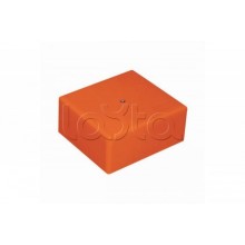 Коробка огн. с глад. стенками,без галогена, заземление, IP41, 8P, (1,5-4мм2) (оранж) ОКЛ Экопласт 46151PE-HF