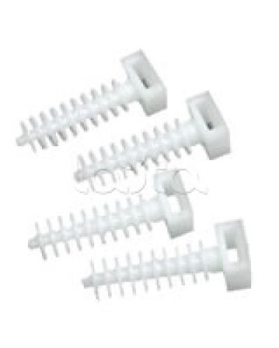 Держатель хомутов для установки в отверстиях D8 мм 37х13 мм Экопласт 47214 в Чебоксарах Крепеж: Дюбели, шурупы, саморезы Pintop.ru