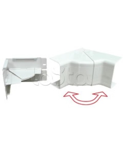 Угол внутренний изменяемый 100x40 с задней стенкой и разделителем для кабель-канала серии ARC-LAN Экопласт 576114 в Чебоксарах Аксессуары для кабель-канала Pintop.ru