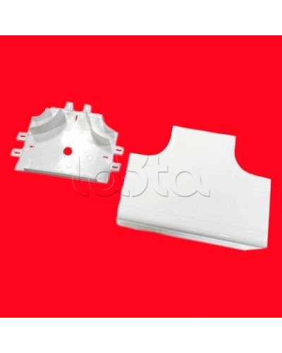 Угол Т-образный 100х55 с задней стенкой и разделителями для кабель-канала серии ARC-LAN Экопласт 576411 в Чебоксарах Аксессуары для кабель-канала Pintop.ru