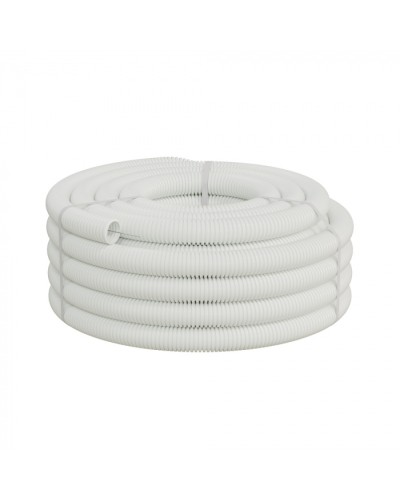 Труба ПП-FR гофрир. легкая, с зондом,без галогена, ПЛЛ 32мм Экопласт (60132HFR-W) - Труба ПП-FR гофрир. легкая, с зондом,без галогена, ПЛЛ диам.32мм ПВ-0 (25м) цвет белые 1 палл.=1200м Экопласт в Чебоксарах Труба гофрированная Pintop.ru