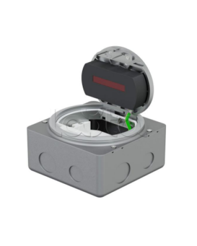 LUK/1,5BR66 Люк в пол на 1,5 поста (45х45мм), с суппортом и коробкой, латунь IP66 (70030) в Чебоксарах Системы лючков и колонн Pintop.ru