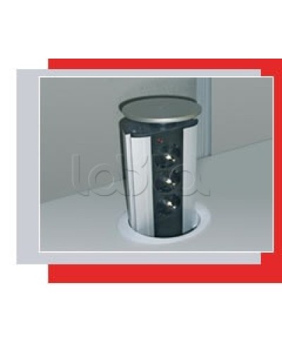 Блок розеточный настольный, 3 розетки (45х45мм) Экопласт 70303 в Чебоксарах Блоки розеток Pintop.ru