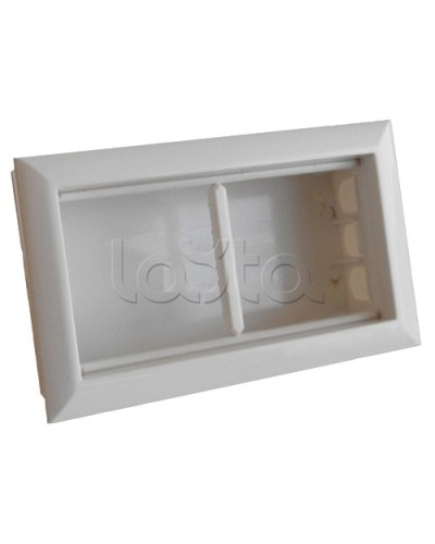 Коробка для открытой проводки на 2 поста 45х45 мм Экопласт 72944 в Чебоксарах Распределительные коробки Pintop.ru