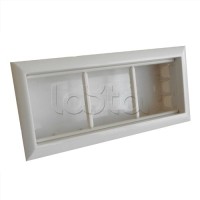 Коробка для открытой проводки на 3 поста 45х45 мм Экопласт 72946