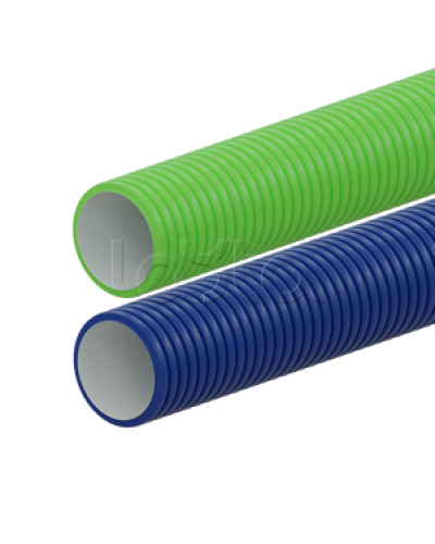 Вентиляционная труба гибкая двустенная для воздуховода (ПНД), антистатическая и антибактериальная D63мм, цвет красный (1шт=50м) Экопласт (803063RD) в Чебоксарах Труба гофрированная Pintop.ru