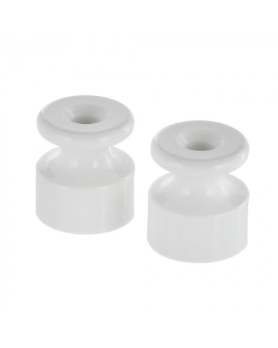 Фиксатор кабеля (изолятор) для внешней проводки кабеля (белый) LK Vintage (5шт) (888304-5) в Чебоксарах Держатели, клипсы, скобы Pintop.ru