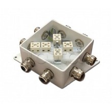 Коробка монтажная огнестойкая Гефест КМ-О (10к*10,0)-IP66-120х120, три ввода