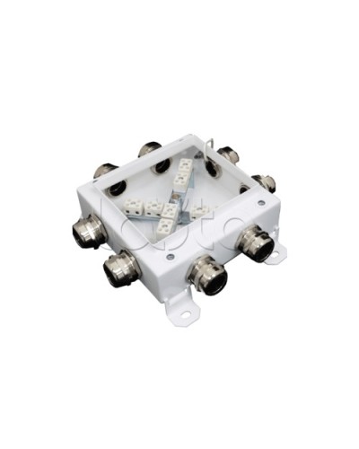 Коробка монтажная огнестойкая Гефест КМ-О (12к*6,0)-IP66 1212, 8 вводов 123х123х6 в Чебоксарах Распределительные коробки Pintop.ru