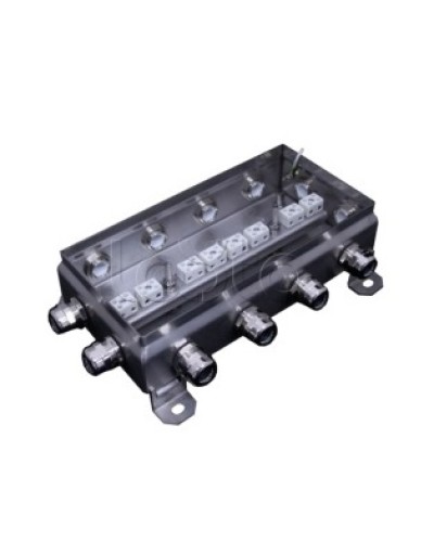 Коробка монтажная огнестойкая Гефест КМ-О (16к*6,0)-IP66 1224нерж, 12 вводов 123х240х60 в Чебоксарах Распределительные коробки Pintop.ru