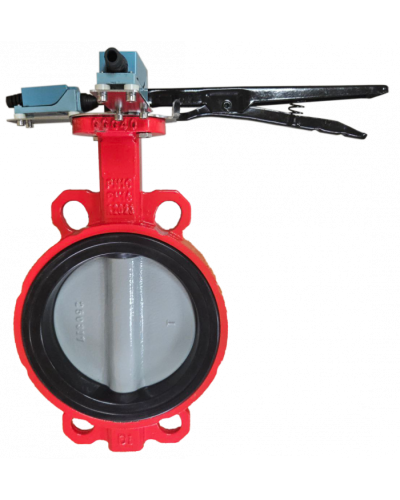 Затвор дисковый межфланцевый Зт200/1.6-УФ.УХЛ4-Аква-Гефест с рукояткой в Чебоксарах Затворы дисковые Pintop.ru