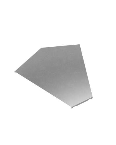 Крышка горизонтального угла 45 гр. 400 мм ПЛЮС КМ-Профиль (KGLplus45-400) в Чебоксарах Аксессуары для лотков Pintop.ru