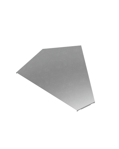 Крышка горизонтального угла 45 гр. 500 мм ПЛЮС INOX304 КМ-Профиль (KGLplus45-500 INOX304) в Чебоксарах Аксессуары для лотков Pintop.ru