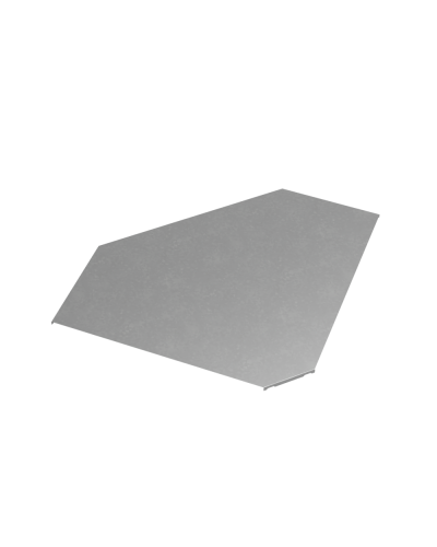 Крышка горизонтального угла 90 гр. 600 мм ПЛЮС INOX304 КМ-Профиль (KGLplus90-600 INOX304) в Чебоксарах Аксессуары для лотков Pintop.ru