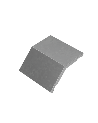 Крышка внешнего вертикального угла 45 гр. 150 мм ПЛЮС INOX304 КМ-Профиль (KVLplus45-150 INOX304) в Чебоксарах Аксессуары для лотков Pintop.ru