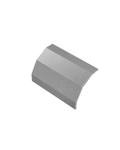 Крышка внешнего вертикального угла 90 гр. 400 мм ПЛЮС INOX304 КМ-Профиль (KVLplus90-400 INOX304) в Чебоксарах Аксессуары для лотков Pintop.ru