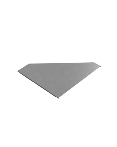 Крышка переходника левого 150-600 мм ПЛЮС HD85 КМ-профиль (KPDplus150-600-L HD85) в Чебоксарах Аксессуары для лотков Pintop.ru