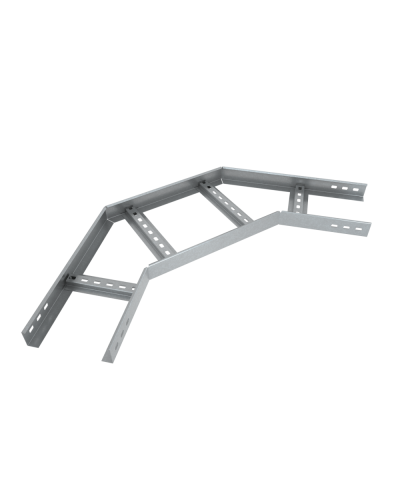 Угол лестничный горизонтальный 90 гр. 100х200х1,5 мм HD85 КМ-профиль (LGL90-100-200-1.5 HD85) в Чебоксарах Аксессуары для лотков Pintop.ru