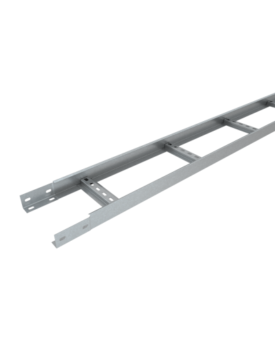Лоток лестничный 50х150х1,2 L2500 мм Быстрый монтаж HD КМ-профиль (LLS50-150-1.2-2500 HD) в Чебоксарах Кабельные лотки Pintop.ru