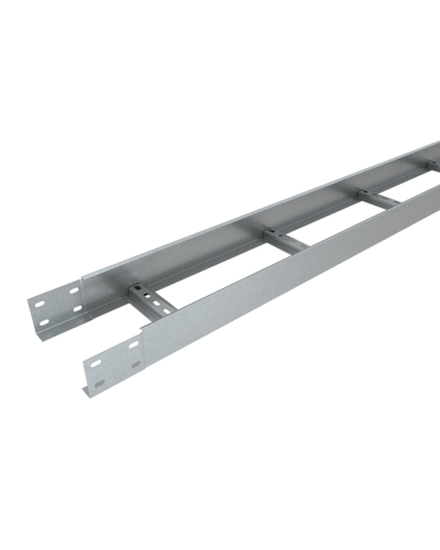 Лоток лестничный 80х200х1,2 L2000 мм Быстрый монтаж HD85 КМ-профиль (LLS80-200-1.2-2000 HD85) в Чебоксарах Кабельные лотки Pintop.ru