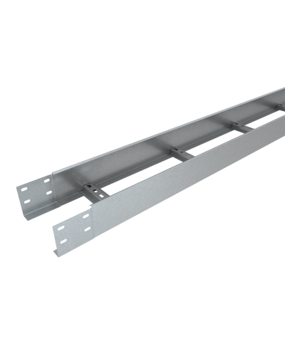 Лоток лестничный 100х300х1,5 L2500 мм Быстрый монтаж HD КМ-профиль (LLS100-300-1.5-2500 HD) в Чебоксарах Кабельные лотки Pintop.ru