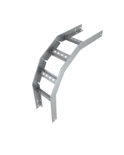 Угол лестничный вертикальный внешний 90 гр. 80х400х1,2 мм Быстрый монтаж HD85 КМ-профиль (LVLS90-80-400-1.2 HD85) в Чебоксарах Аксессуары для лотков Pintop.ru