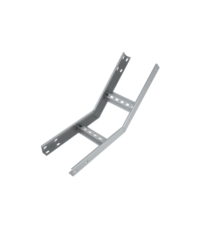 Угол лестничный вертикальный внутренний 45 гр. 80х500х1,5 мм Быстрый монтаж HD85 КМ-профиль (LNLS45-80-500-1.5 HD85) в Чебоксарах Аксессуары для лотков Pintop.ru