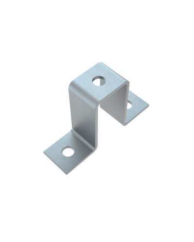 Прямоугольная скоба для двойного страт-профиля 41х82 мм HD КМ-Профиль (PS41-82 HD) в Чебоксарах Держатели, клипсы, скобы Pintop.ru