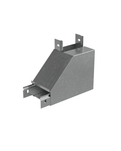 Угол вертикальный внутренний L 50х150 мм с разворотом трассы на 90 гр. ПЛЮС INOX304 КМ-Профиль (NLPDplus90-50-150-L INOX304) в Чебоксарах Аксессуары для лотков Pintop.ru